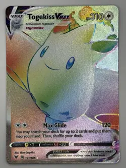 Pokemon Togekiss VMAX NM Rainbow Secret Rare Vivid Voltage 191/185 English - Image 1
