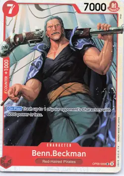 ONE PIECE Benn.Beckman #OP09-009 Foil Emperors in the New World NM - Image 1