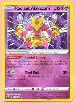 Radiant Alakazam ~ Cute Pink Pokemon Card ~ Pretty in Pink Gallery - Image 1