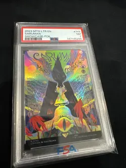 MTG LOTR Saruman Borderless Foil Poster Card PSA 7 - Image 1