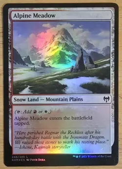 X 1 Alpine Meadow FOIL NM-M Kaldheim 248 MTG Magic the Gathering - Image 1