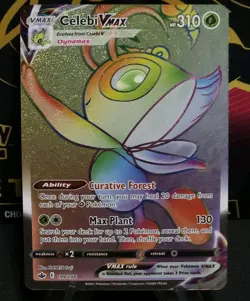 Pokemon Celebi VMAX Chilling Reign Rainbow Rare #199/198 NM - Image 1