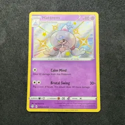 Hattrem SV055/SV122 Shining Fates: Shiny Vault Holo Shiny Holo Rare Pokemon TCG - Image 3