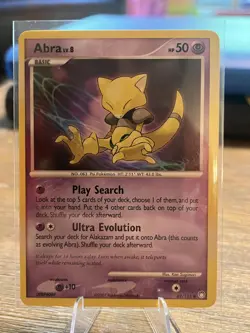 Pokemon TCG Abra DPBP#069 69/123 Regular Common Psychic HP50 Moderately Played - Image 1