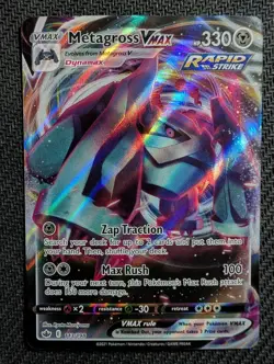 Metagross VMAX 113/198 Holo VMAX Rare Chilling Reign Pokemon Near Mint - Image 1