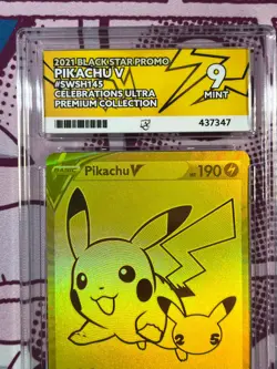 Pokemon TCG - Pikachu V SWSH145 - Celebrations UPC - Black Star Promo - ACE 9 - Image 2
