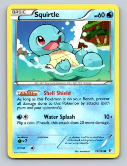 Pokemon TCG Squirtle Common Boundaries Crossed 29/149 - Image 1