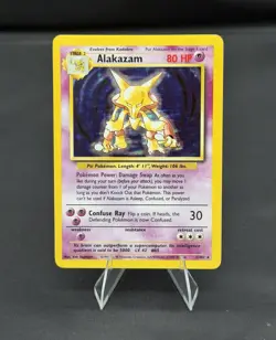 Pokemon tcg Alakazam Base Set holo 1/102 English LP - Image 1