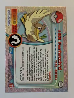 2000 Topps Pokemon TV #83 Farfetch'd Silver Foil (B) FREE COMBINED SHIP - Image 2