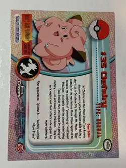 2000 Topps Chrome Pokemon Series 1 #35 Clefairy (C) FREE COMBINED SHIPPING - Image 2