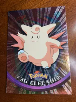 1999 Topps Pokemon TV #36 Clefable B Silver Foil FREE COMBINED SHIP - Image 1