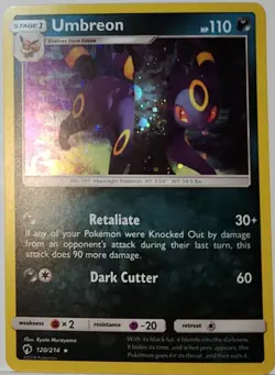 Swirl 🌀 Umbreon 120/214 Cosmos Holo Rare Pokemon TCG Lost Thunder - Image 1