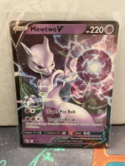 Mewtwo V 030/078 Holo V Rare Pokemon GO Pokemon Near Mint - Image 1
