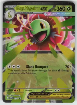 Mega Meganium ex 034 Holo Promo ME: Mega Evolution Promo Pokemon Holo Near Mint - Image 1