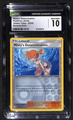 Pokemon Misty's Determination Reverse Holo 62/68 CGC 10 - Image 1