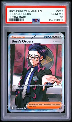 Boss’s Orders 256/217 PSA 10 English Pokemon TCG Ascended Heroes Illustration - Image 1