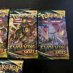 Lot Of 5 - Pokemon TCG Evolving Skies Booster Packs Sealed - Image 3