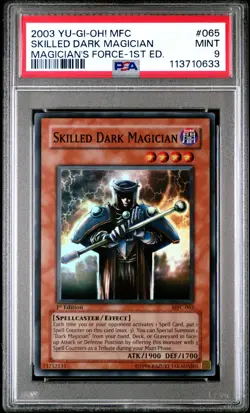 Skilled Dark Magician MFC 1st Ed PSA 9 Super Rare #065 Yugioh 2003 - Image 1