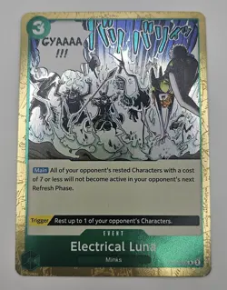Bandai One Piece CCG Electrical Luna Event Rare Foil OP05-115 English Trigger - Image 1