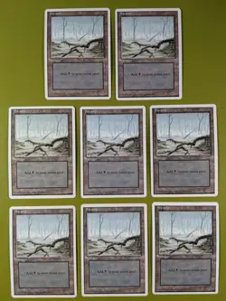8 Swamp (A) Fourth Edition 4th Magic the Gathering MTG White Border 8 - Image 1