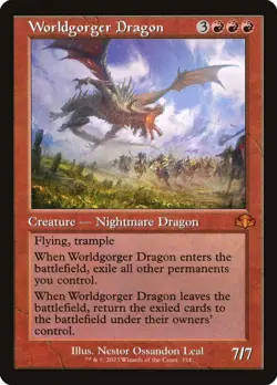 Worldgorger Dragon Regular - Dominaria Remastered MTG-NM - Image 1