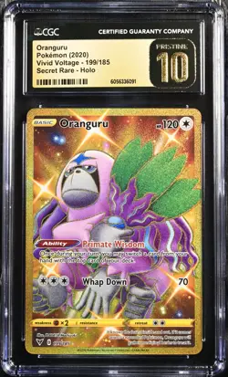 ORANGURU - CGC 10 PRISTINE- 2020 Pokemon SECRET Vivid Voltage #199 - Image 1