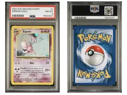2001 P.M. NEO DISCOVERY ESPEON-HOLO #1 NM-MT PSA 8 Pokemon TCG - Image 1