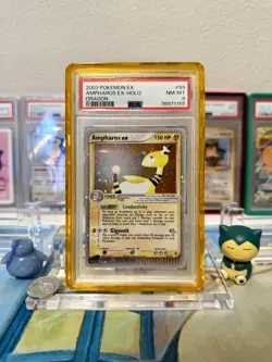 2003 Pokemon EX Dragon 89 Ampharos EX-Holo PSA 8 Low Pop - Image 1