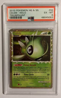 Pokemon HeartGold & SoulSilver Triumphant Celebi 92/102 PSA! - Image 1