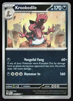 Krookodile 066/094 Uncommon Phantasmal Flames Pokemon Reverse Holo Near Mint - Image 1