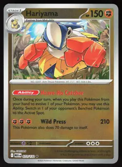 Hariyama 073/132 Rare Mega Evolution Pokemon Reverse Holo Near Mint - Image 1