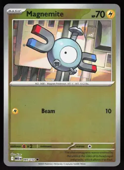 Magnemite 045/132 Common Mega Evolution Pokemon Reverse Holo Near Mint - Image 1