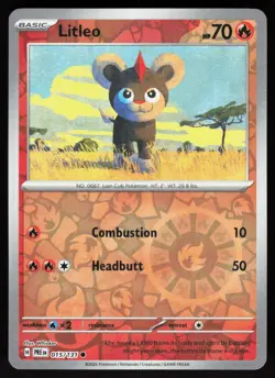 Litleo 015/131 Common Prismatic Evolutions Pokemon Reverse Holo Near Mint - Image 1