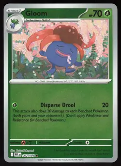 Gloom 002/094 Common Phantasmal Flames Pokemon Reverse Holo Near Mint - Image 1