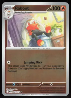 Raboot 027/132 Common Mega Evolution Pokemon Reverse Holo Near Mint - Image 1