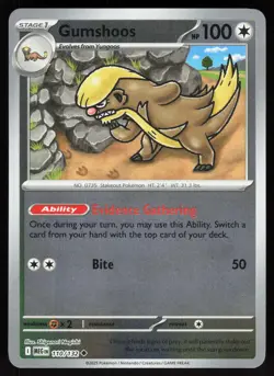 Gumshoos 110/132 Uncommon Mega Evolution Pokemon Reverse Holo Near Mint - Image 1