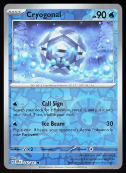 Cryogonal 047/191 Common Surging Sparks Pokemon Reverse Holo Near Mint - Image 1