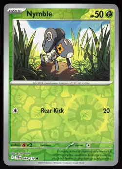 Nymble 019/159 Common Journey Together Pokemon Reverse Holo Near Mint - Image 1