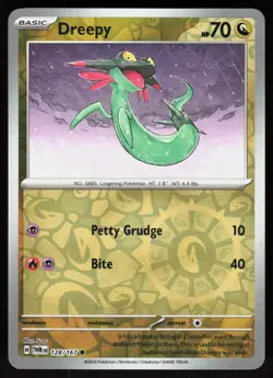Dreepy 128/167 Common Twilight Masquerade Pokemon Reverse Holo Near Mint - Image 1