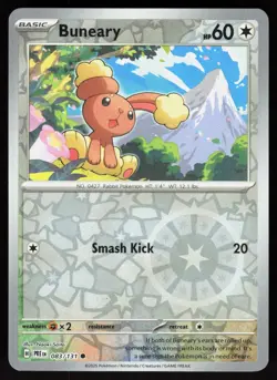 Buneary 083/131 Common Prismatic Evolutions Pokemon Reverse Holo Near Mint - Image 1