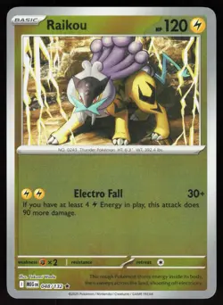 Raikou 048/132 Rare Mega Evolution Pokemon Reverse Holo Near Mint - Image 1