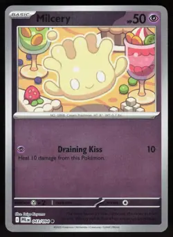 Milcery 043/094 Common Phantasmal Flames Pokemon Reverse Holo Near Mint - Image 1