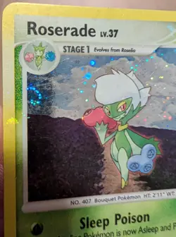 Pokemon Secret Wonders Roserade 17/132 Holo Misprint Holo Bleed Double Swirl - Image 4