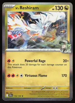N's Reshiram 116/159 Rare Journey Together Pokemon Holo Near Mint - Image 1