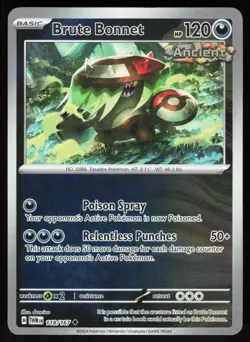 Brute Bonnet 118/167 Uncommon Twilight Masquerade Pokemon Reverse Holo Near Mint - Image 1