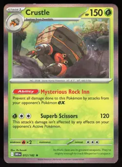 Crustle 012/182 Rare Destined Rivals Pokemon Holo Near Mint - Image 1