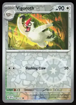 Vigoroth 146/191 Common Surging Sparks Pokemon Reverse Holo Near Mint - Image 1