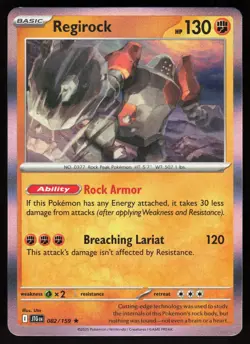 Regirock 082/159 Rare Journey Together Pokemon Holo Near Mint - Image 1