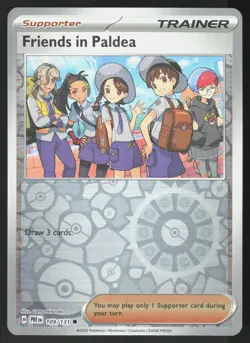 Friends in Paldea 109/131 Common Prismatic Evolutions Pokemon Reverse Holo NM - Image 1