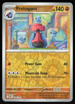 Probopass 098/182 Uncommon Destined Rivals Pokemon Reverse Holo Near Mint - Image 1